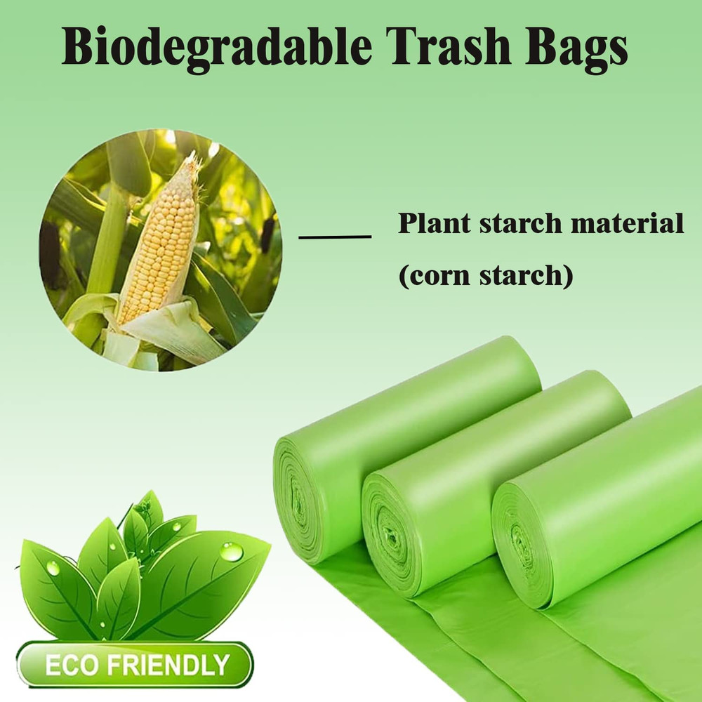 4-6 Gallon Small Trash Bags Biodegradable, 20L Compostable Bathroom Garbage Bags