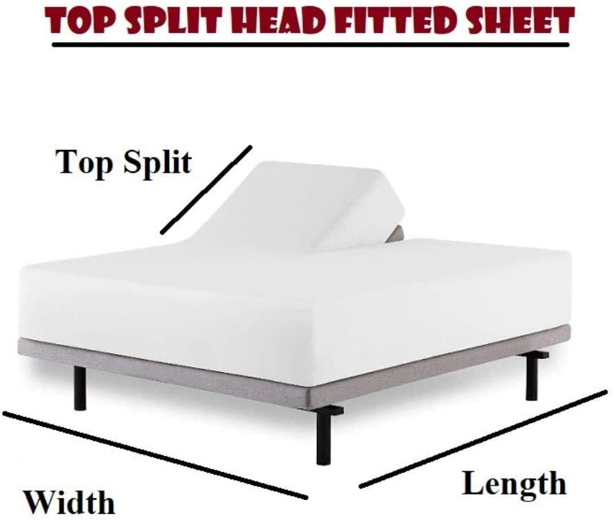 Top Split Cal King Sheet set For Sleep Number Bed 1800 Thread Count Deep Pocket