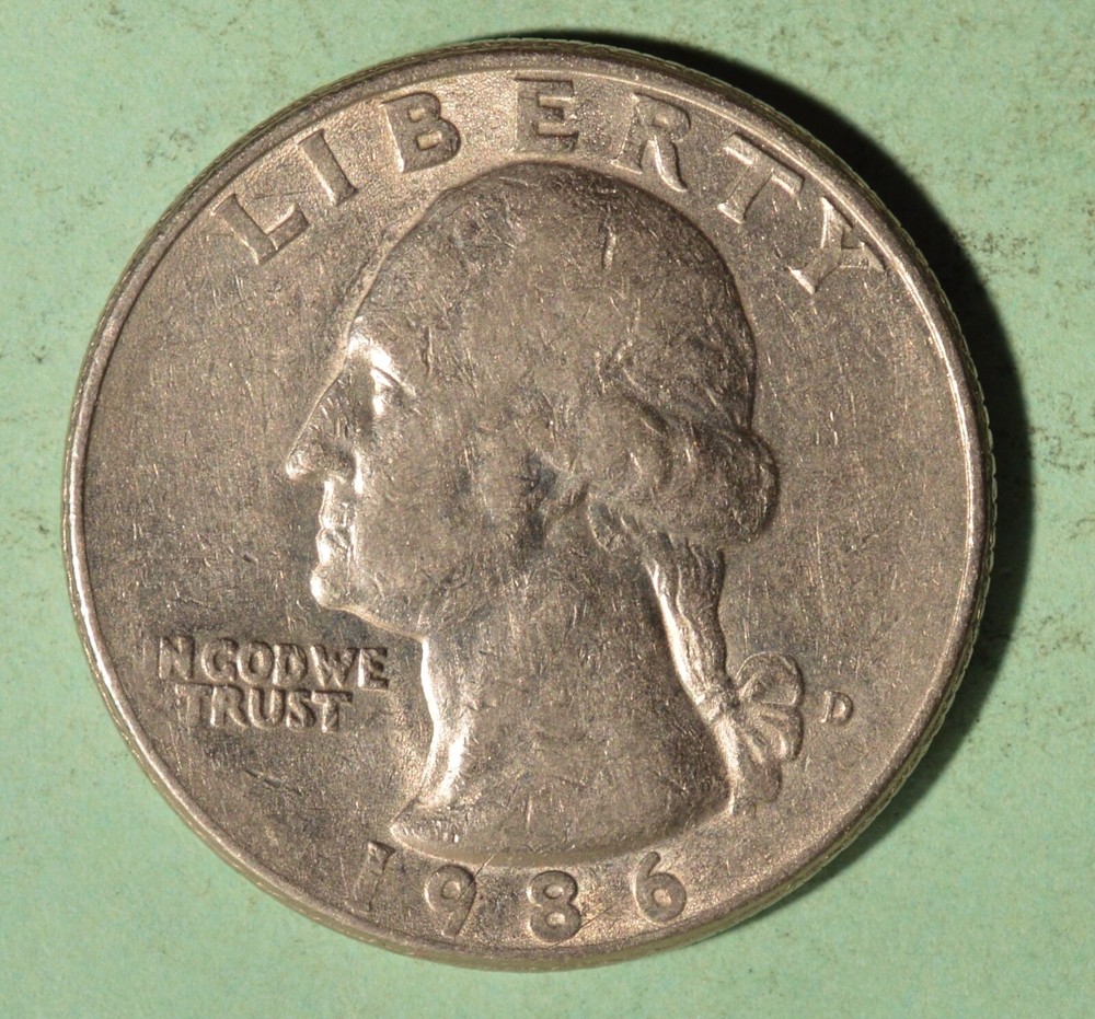 1986-D Washington Clad Quarter - Average Circulated Condition