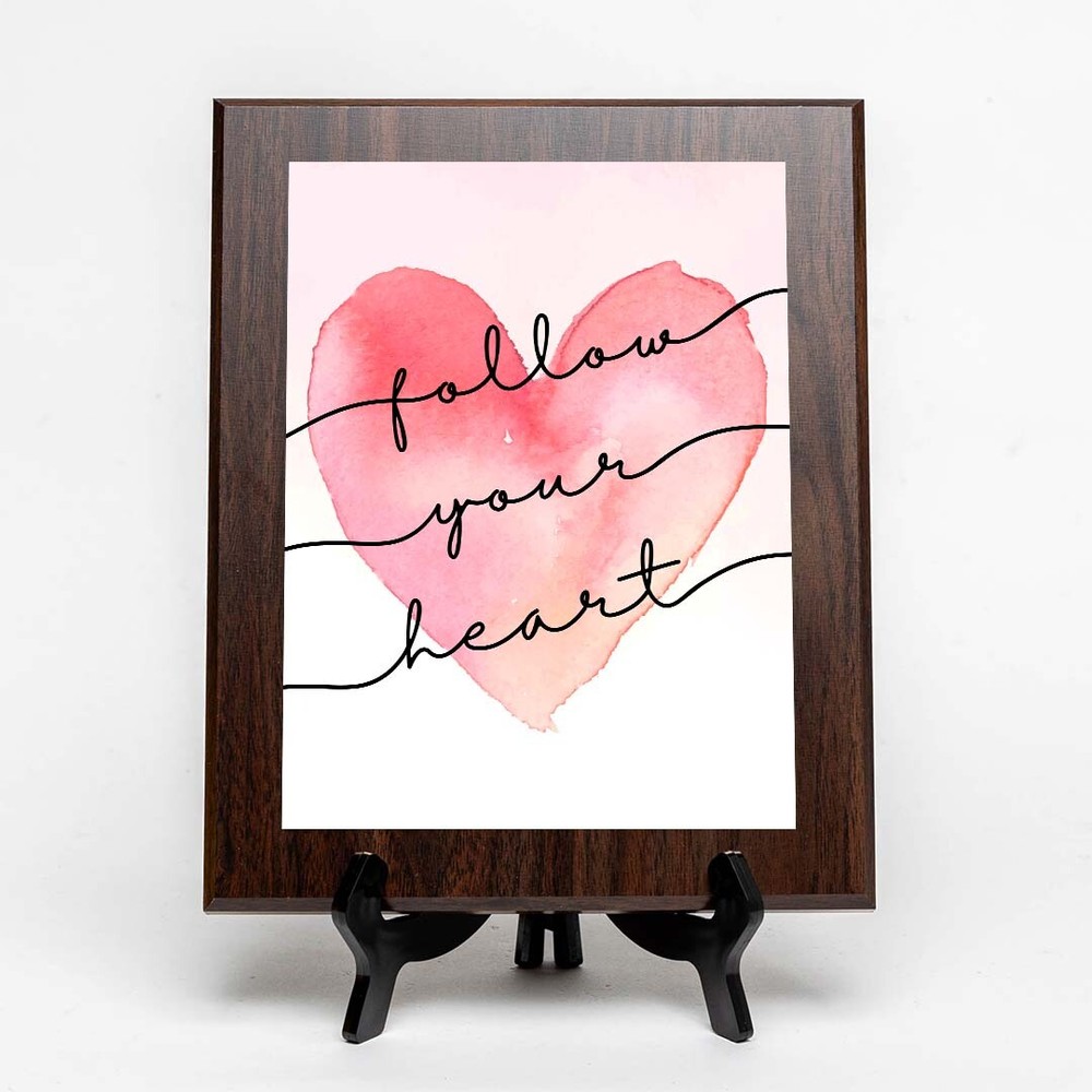 Follow Your Heart Decorative Wall Plaque (Full Color)