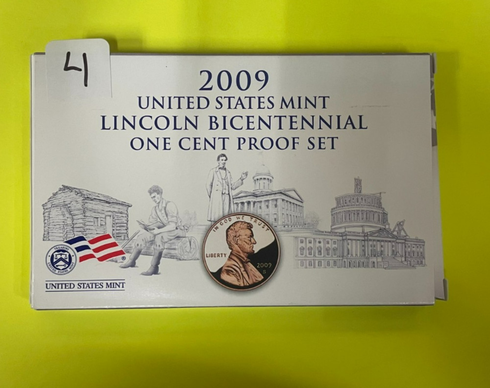 2009 US Mint Lincoln Bicentennial One Cent Proof Set #4 Toning