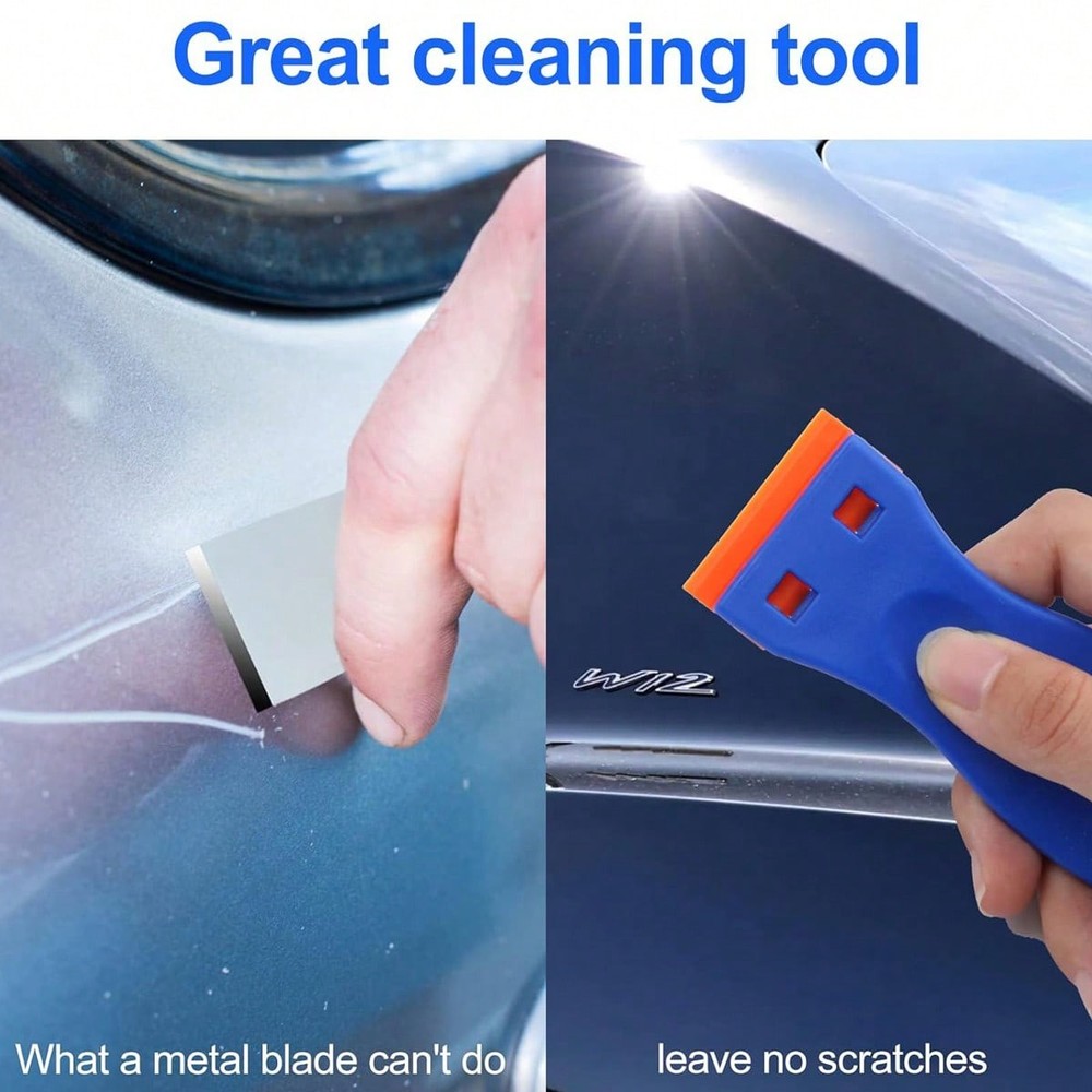 Safety Scraper Plastic Razor Blades Ceramic Removing Squeegee Double Edged Glue2