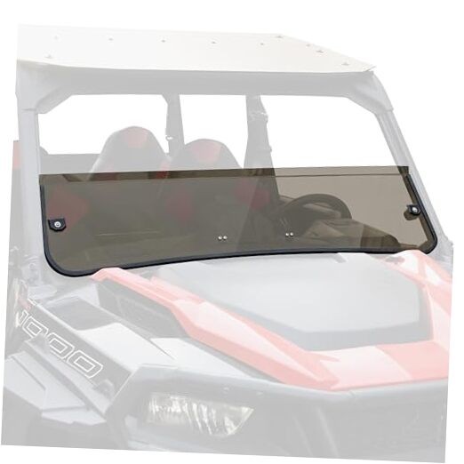 Dark Tinted Front for Polaris General XP 1000 16-25, Lightly Half Windshield