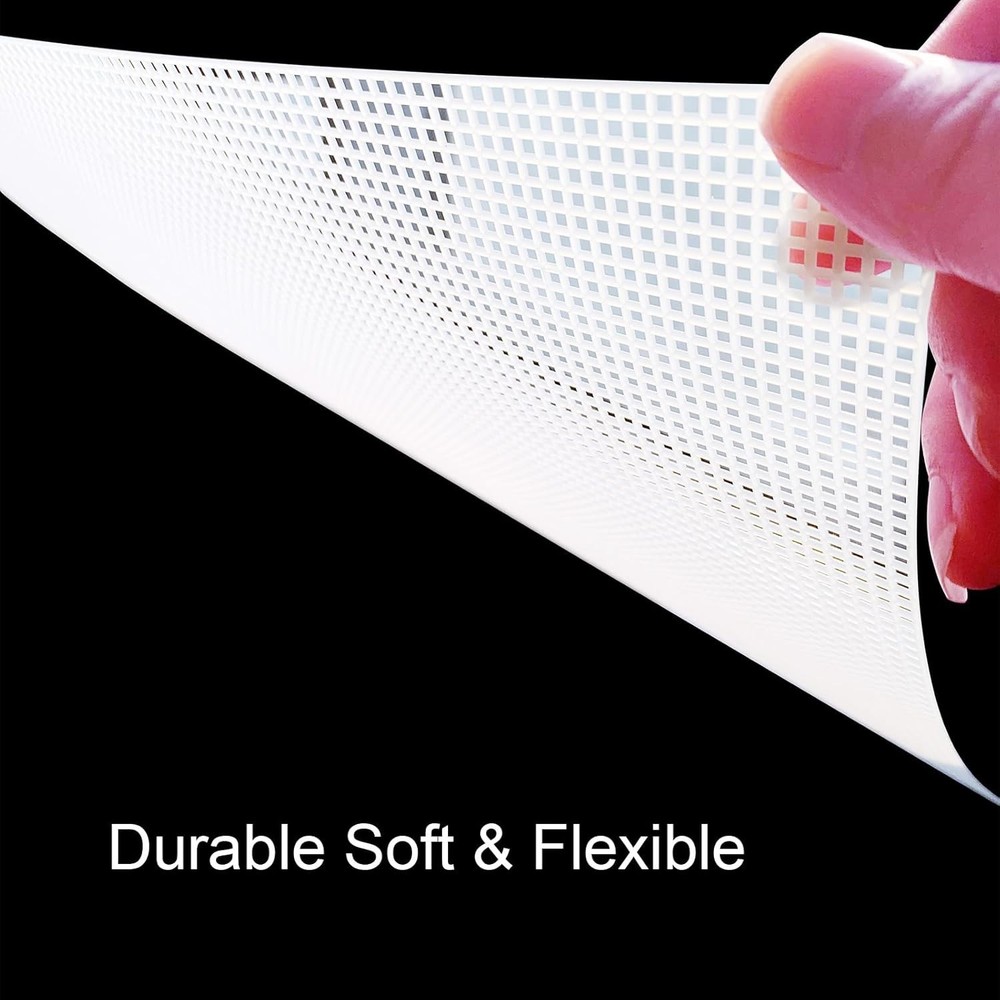 12 Pack Plastic Canvas Mesh Sheets 10.23x13'' – Durable Needlepoint Canvas