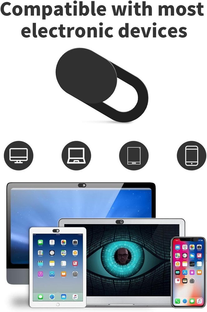 Ultra Slim 8 Pack Camera Privacy Shields for Windows Mac Android