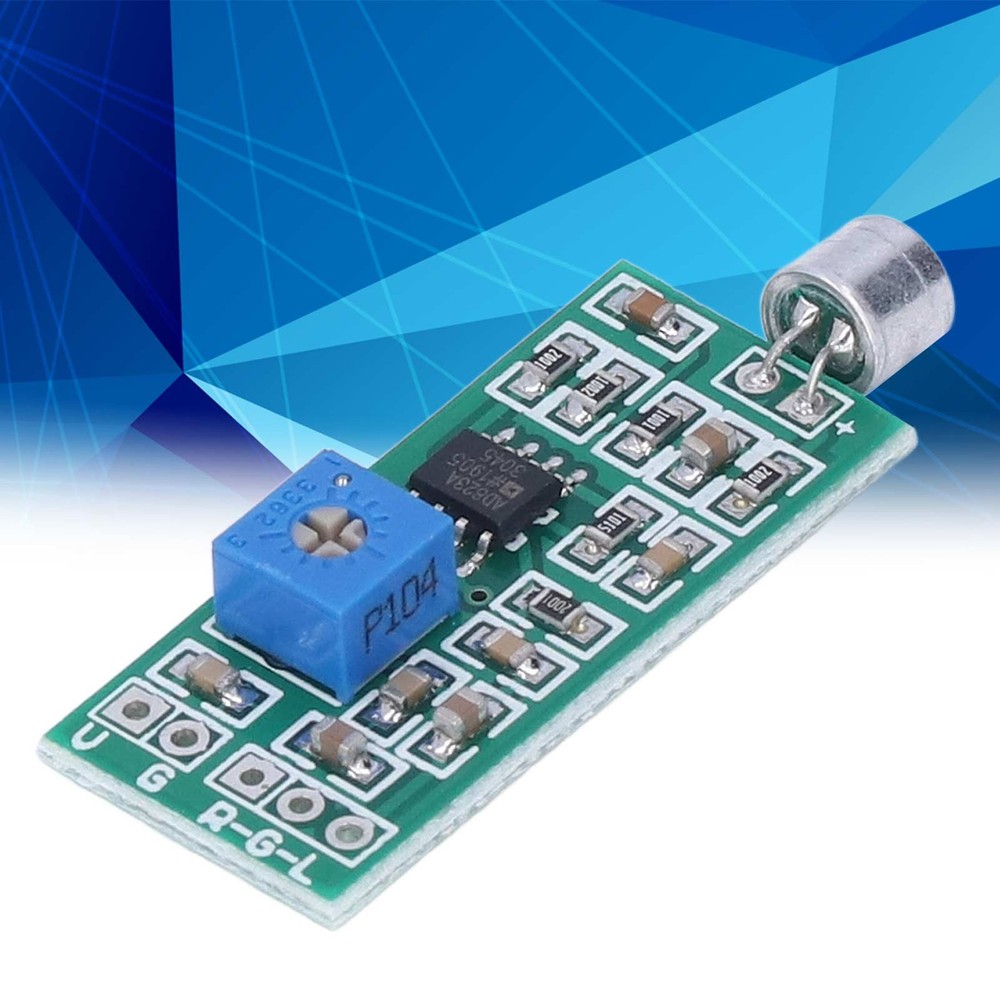 Microphone Pickup Module Dual Channel Output Adjustable Gain Amplifier Board For