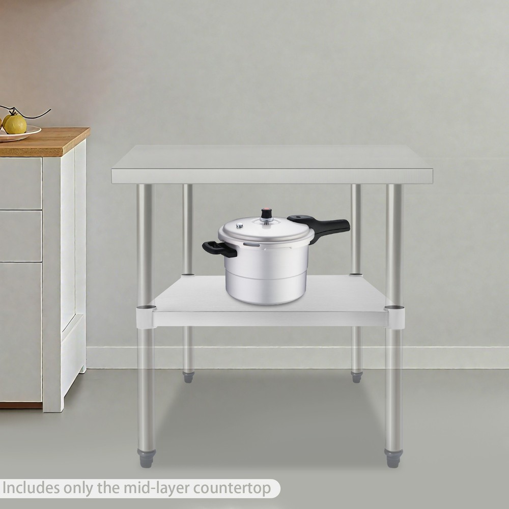 Stainless Steel Table Adjustable Lower Shelf Under Shelf for Work Tables
