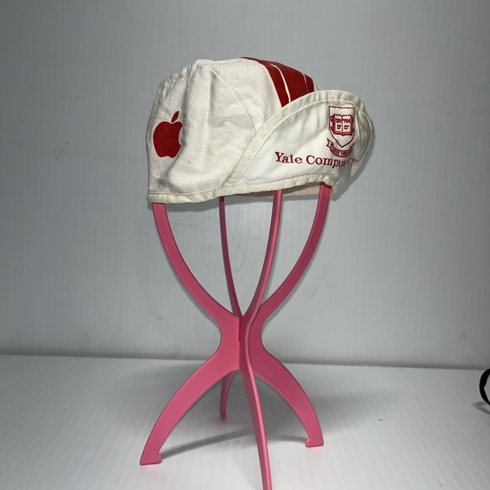 APPLE COMPUTER Cotton Cycling Hat 80s Cap Yale Computer Science Hat RARE