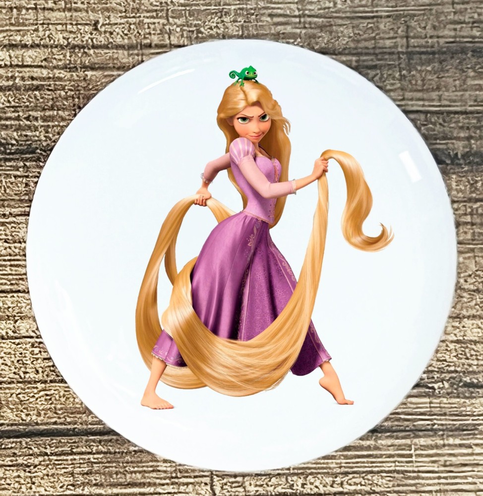 Rapunzel Disney Princess kitchen cabinet knobs white ceramic knob pull