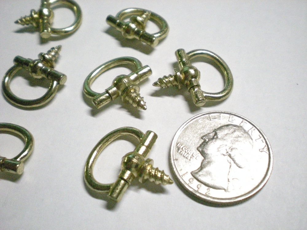 Shadow Box/Frame Swivel Top Ring Hanger Pull  Bright Finish 25 pack SIZE 3/4"