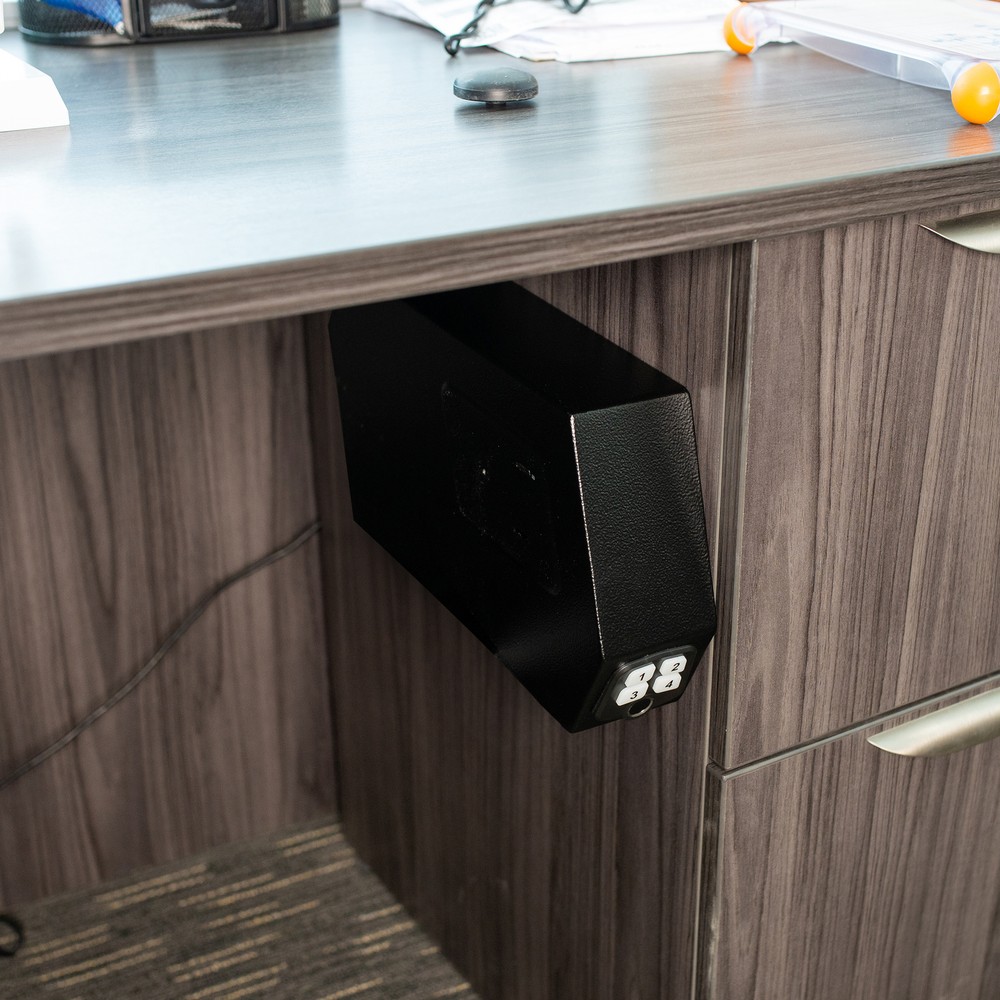 Tactical45 Biometric Gun Vault Pistol Safe for Nightstand - Passcode Pistol Safe