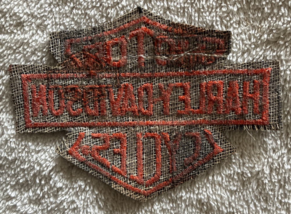 Harley Davidson Patch Orange &Black Shield 4” x 3" New