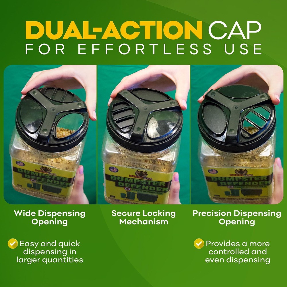 Dumpster Defender - 1.5lbs Outdoor Trash Can Deodorizer & Liquid Waste Absorb...
