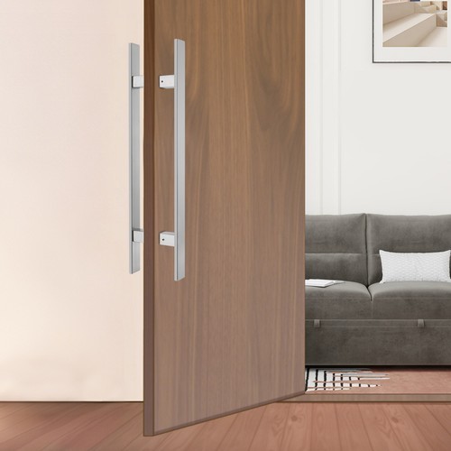 Stainless Steel Double Sided Push Pull Door Handle, H-shaped Door Pull Handle US
