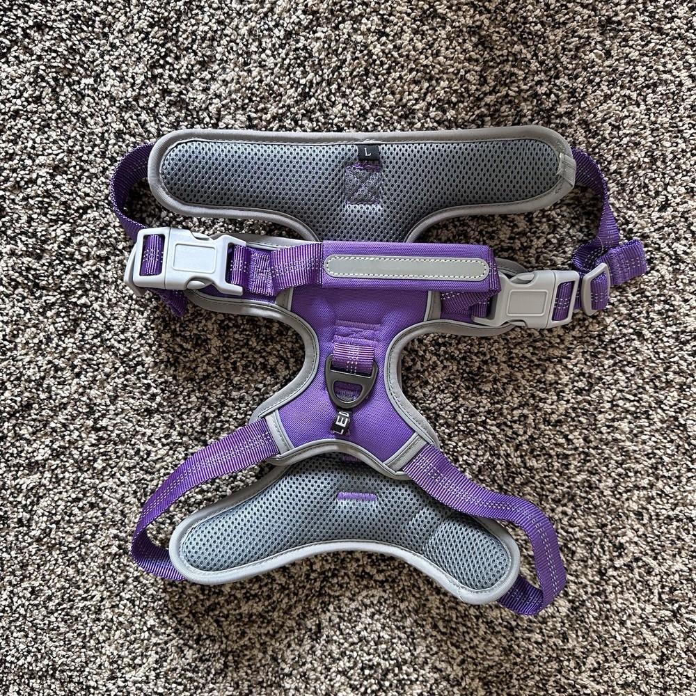 ThinkPet No Pull Harness Breathable Sport Harness with Handle Large Purple New