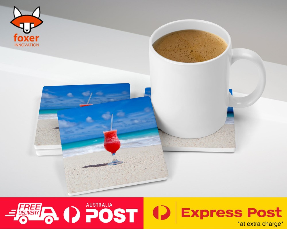 COASTER COFFEE DRINKING MAT|COCKTAIL ALCOHOL DRINKS ON BEACH