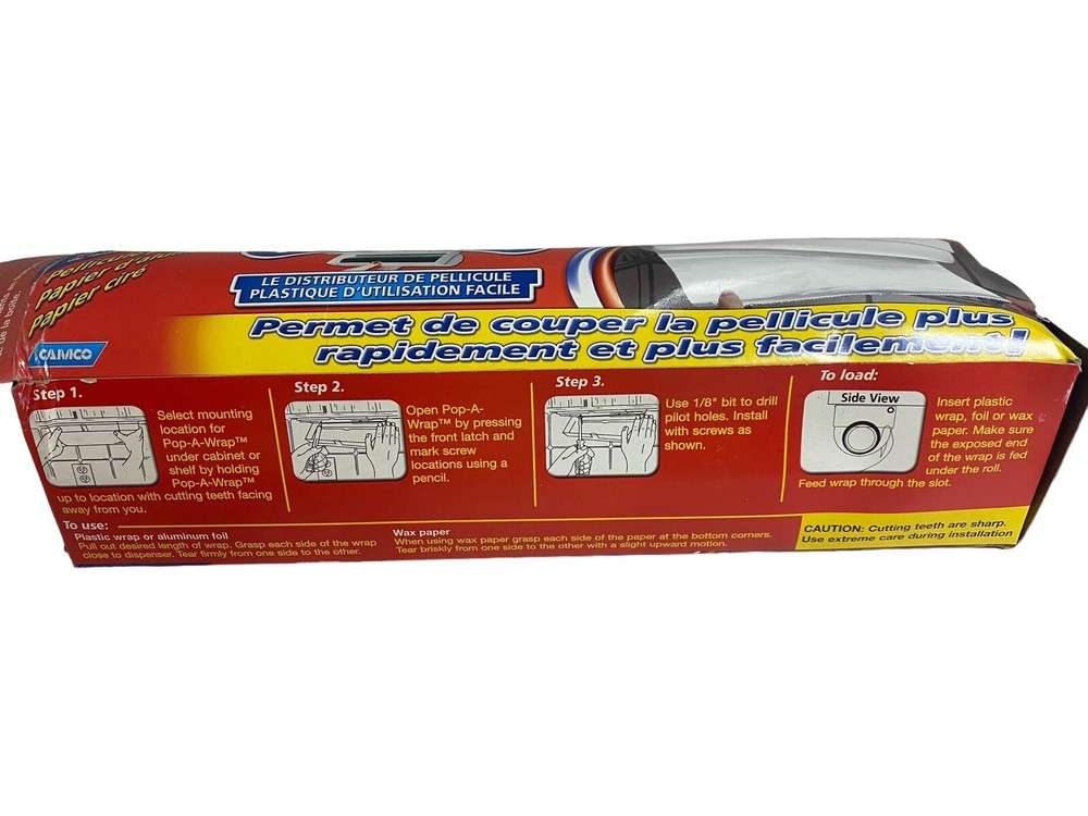 Pop-a-Wrap Easy To Use Wrap Dispenser Under Cabinet Mount For Easy Access
