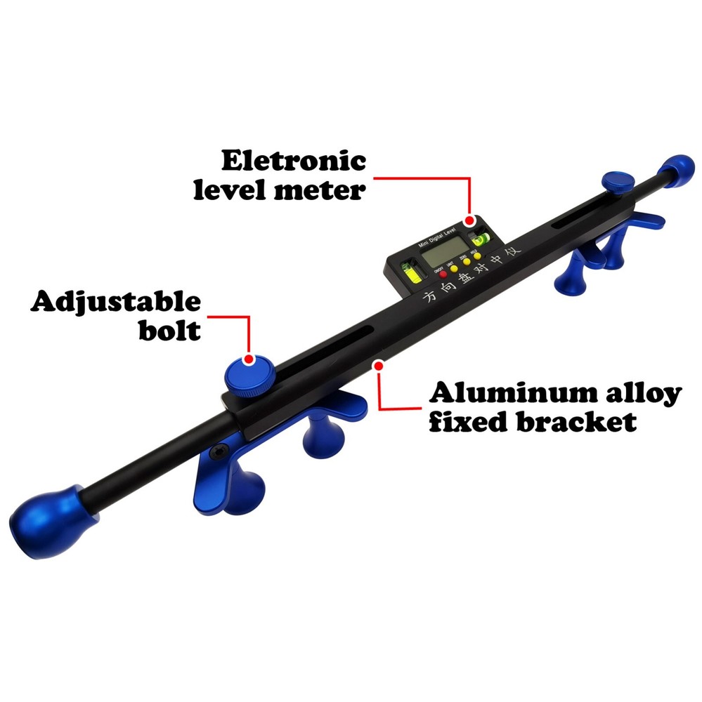 Car Steering Wheel Level Alignment Instrument Tool Wheel Aligner Universal 13.8"