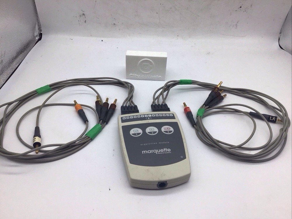 Marquette Acquestion CAM-14 ECG Interface W/Leads Untested Sold As-Is Read
