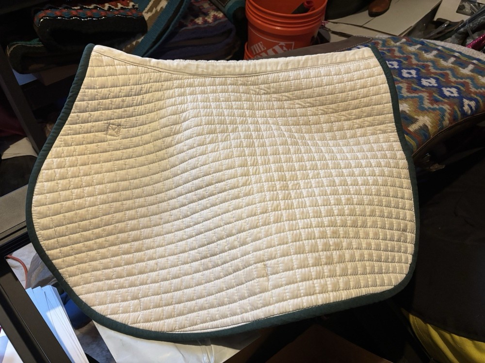 English Dressage Pad White