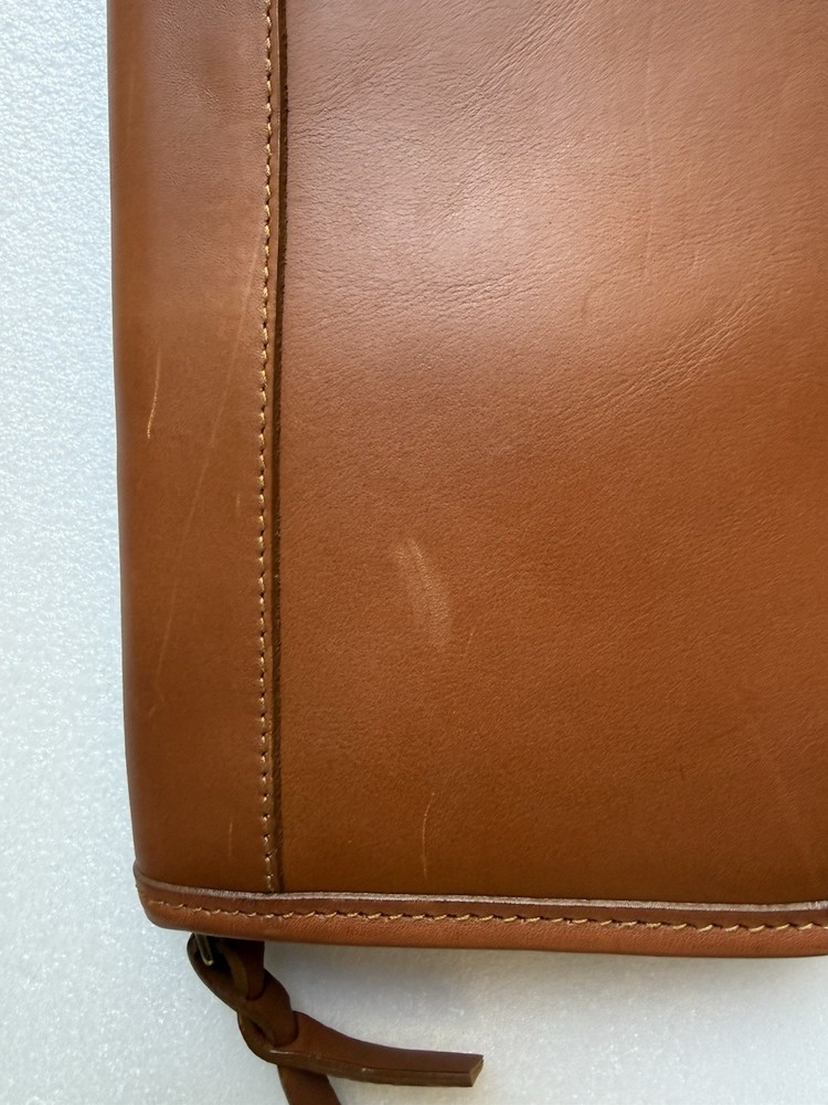 Frank Clegg Cognac Leather Tie Case