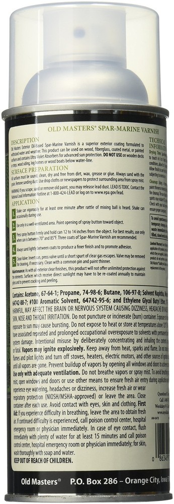 92310 Spar Varnish, 12 oz, Satin