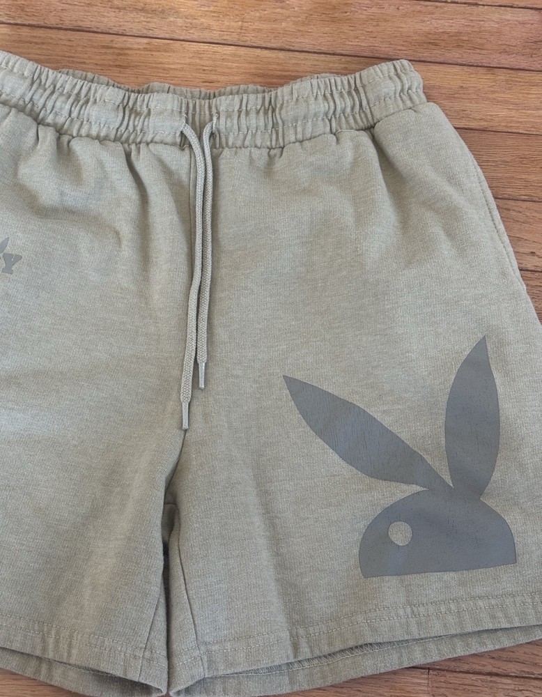 Play boy shorts beige large logo 60% cotton 40% polyester