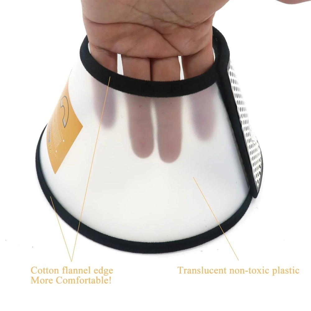 Soft Dog Cone Collar Flexible Adjustable Sz 3 Medium 5.5" depth