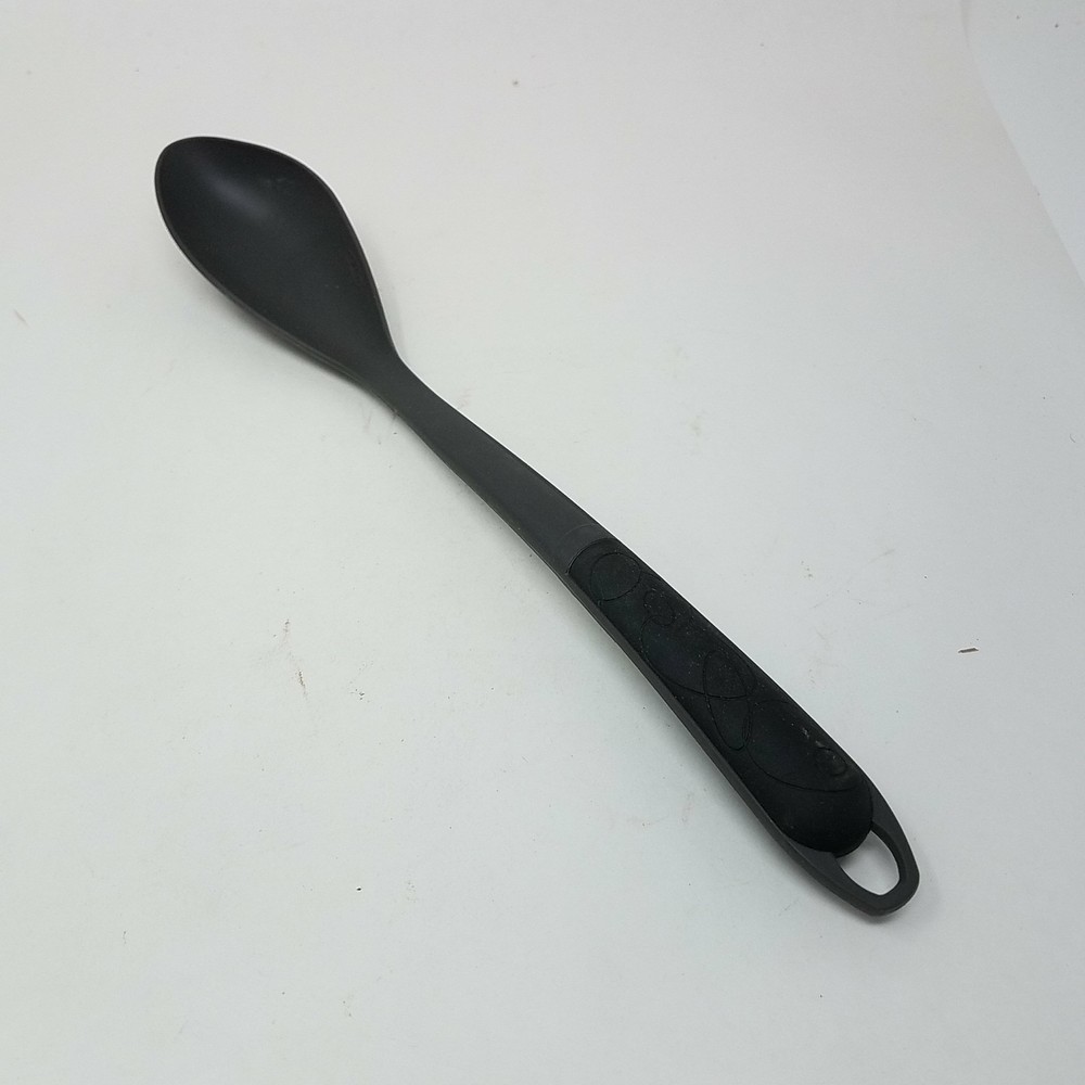 Basting Spoon Kitchen Utensil Black Handle 13.5-Inch Long