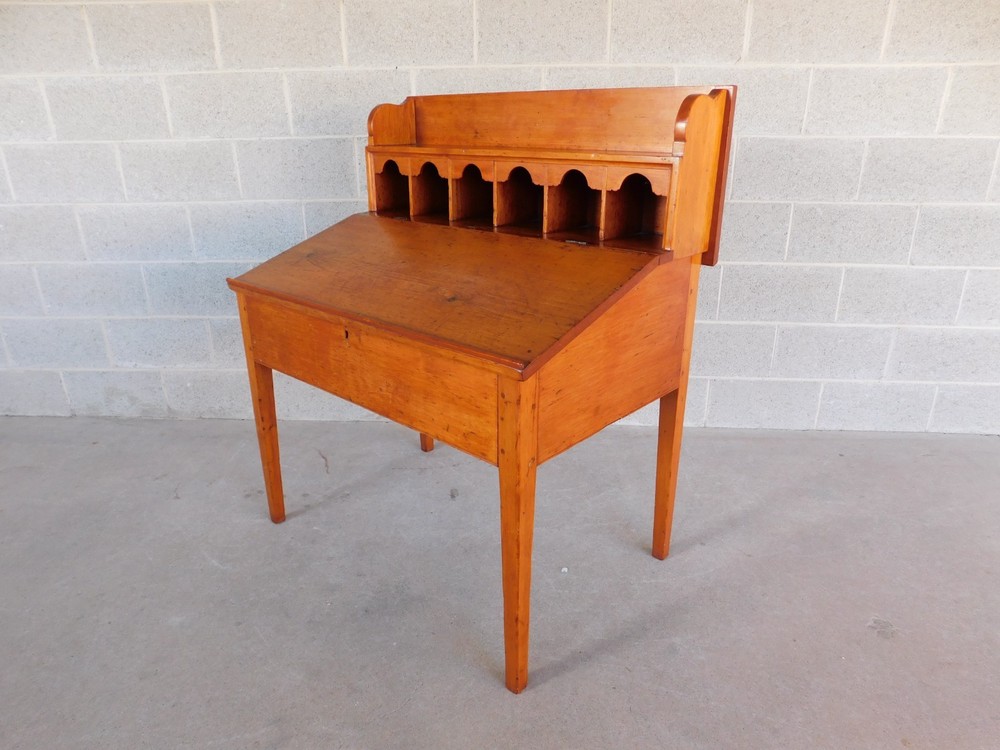 Antique Pine Primitive Plantation Desk