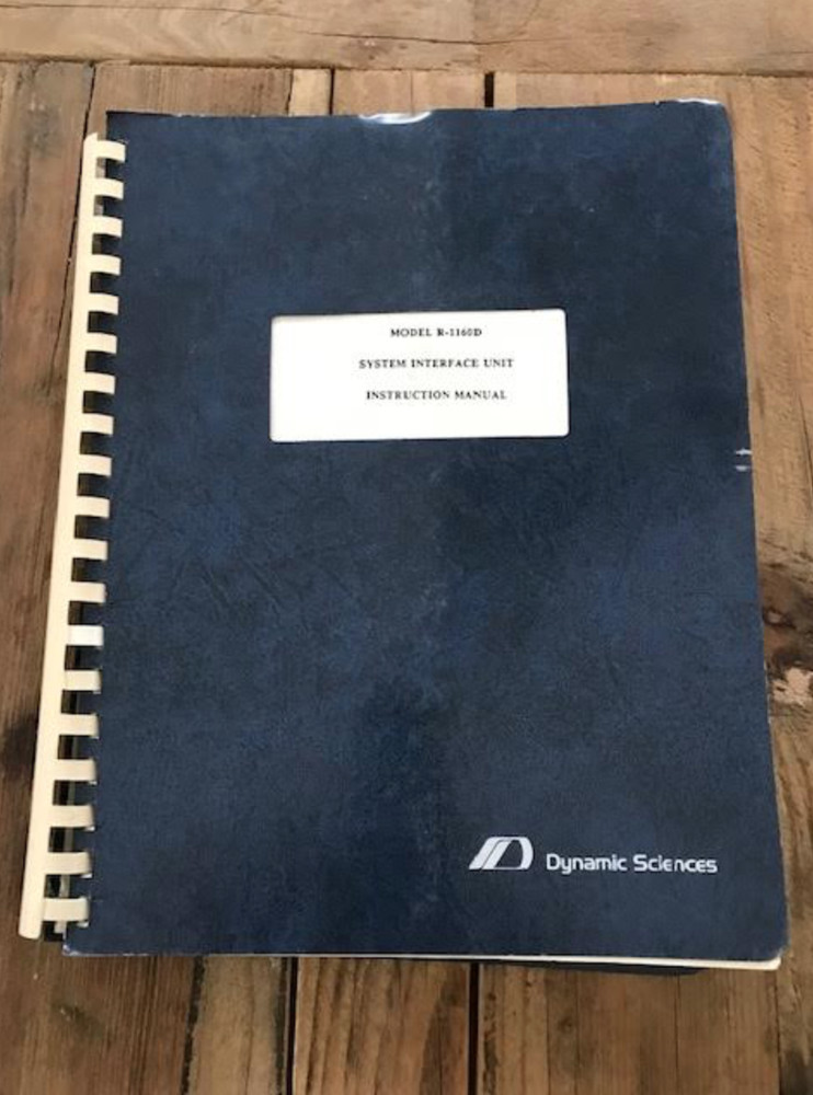 Dynamic Sciences - Model R-1160D System Interface Unit Instruction Manual
