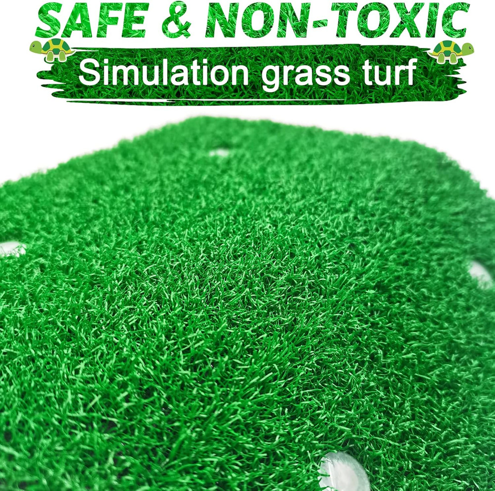 Small Turtle Basking Platform Simulation Grass Turtle Ramp, Turtle Resting Ba...