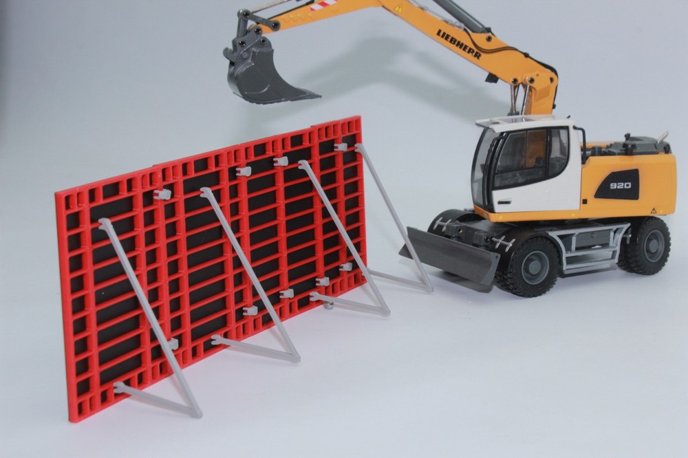 Formwork Red Black 1:50 Formwork System for Construction Site or cargo