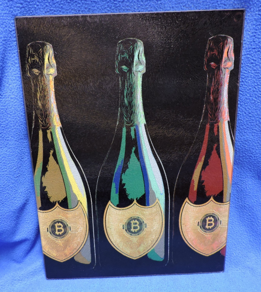 Bitcoin Glass Cutting Board