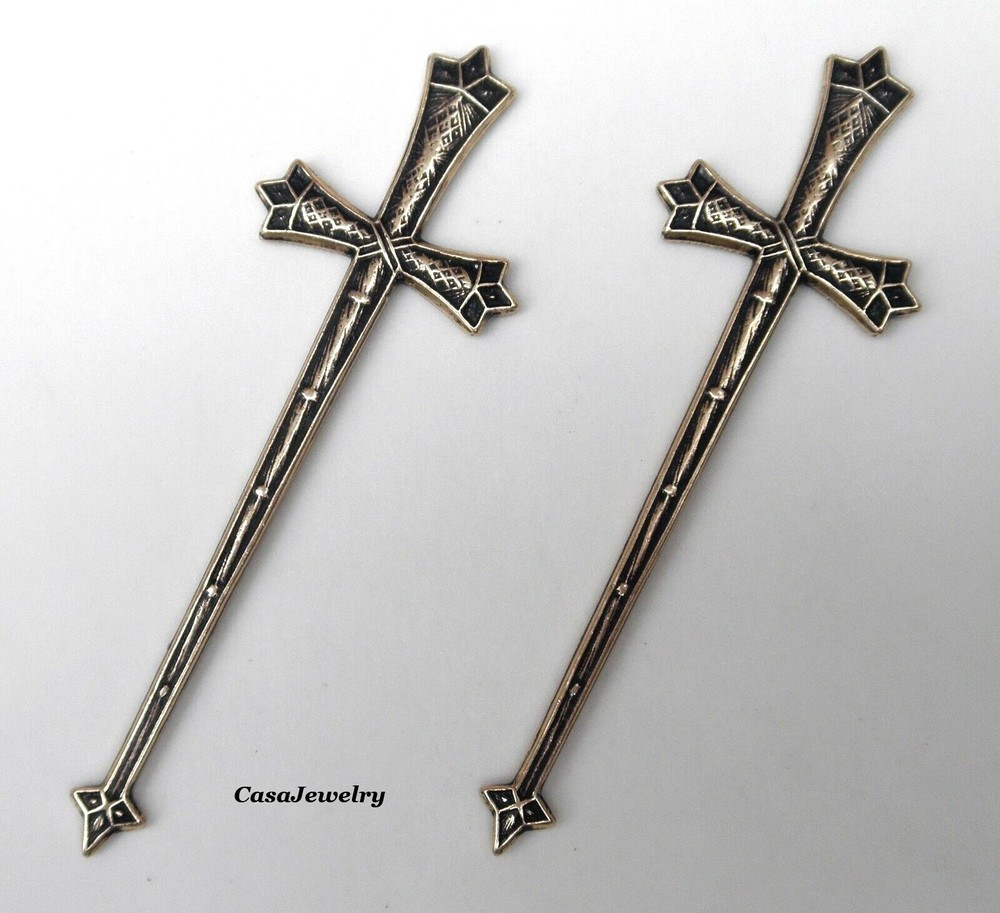 #3510 ANTIQUED GOLD CELTIC/CRUSADER SWORD - 2 Pcs