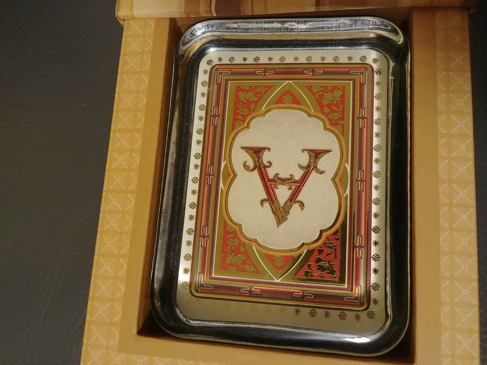 Punch Studio Solid Glass Paperweight Gold Foiled Embossed "A" Monogram
