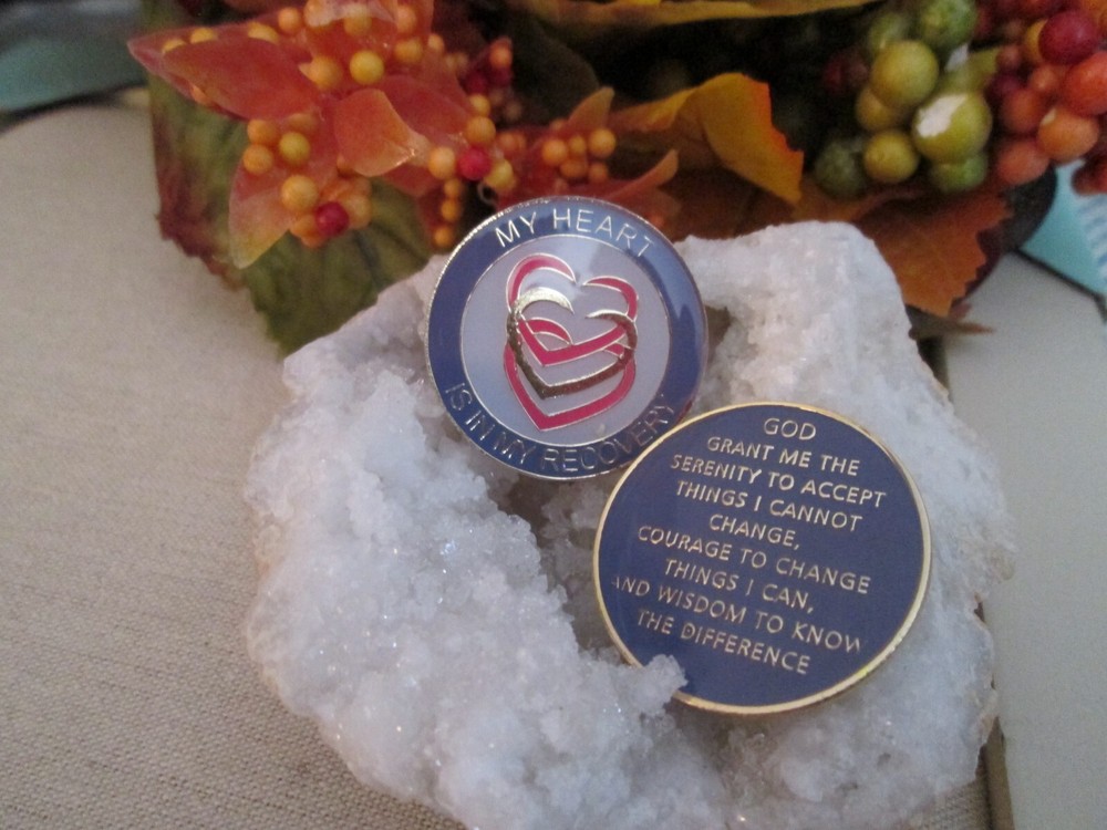 AA Coin 10 Year Anniversary Gold Silver Bi-plate Alcoholics Anonymous