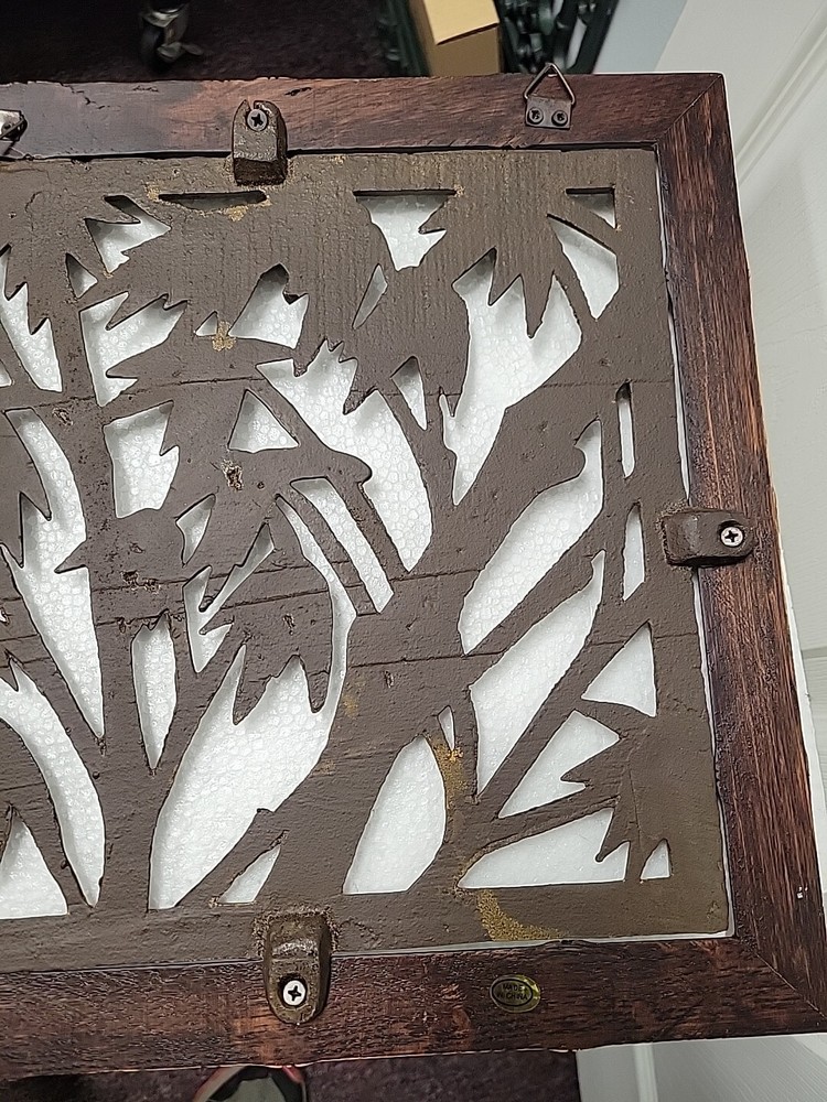 Bamboo PALM WOOD AND iron Wall Hanging