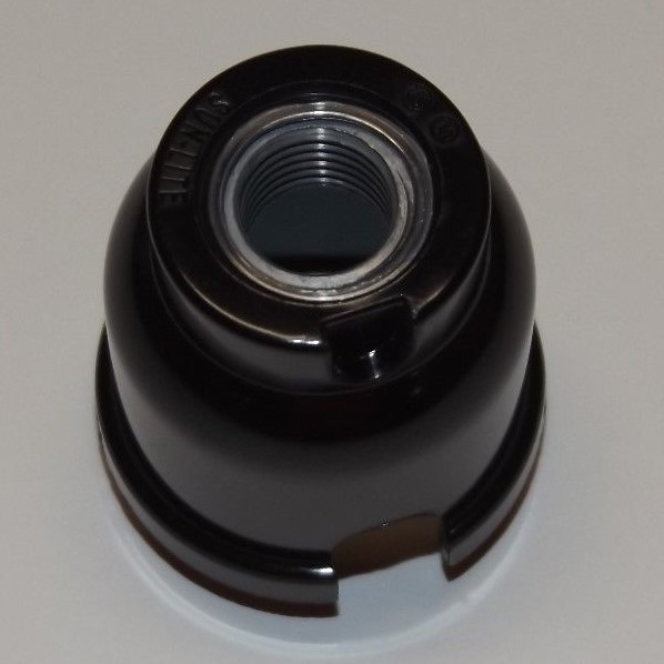 BAKELITE CAP 1/4IP FOR TURN KNOB OR PULL CHAIN SWITCH FITS 1/2" LAMP PIPE 30537J