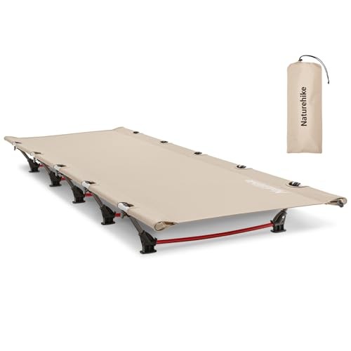 Ultralight Camping Cot, Easy to Assemble Folding Tent Cot, Compact & Beige 02