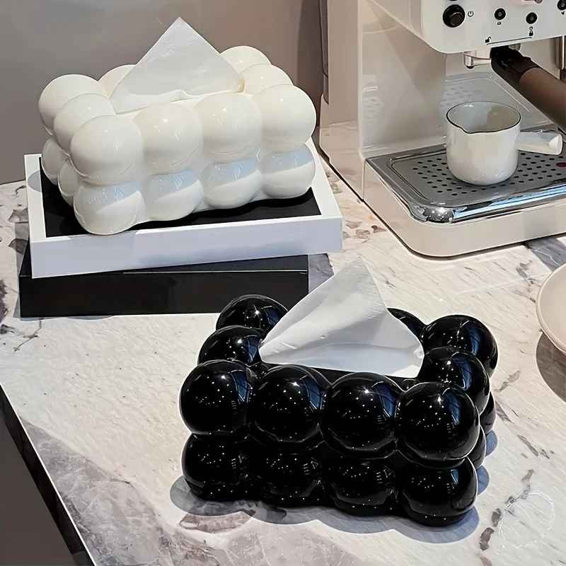 Cloud Shape Tissue Box Holder Plastic Napkin Case Tabletop Home Decor