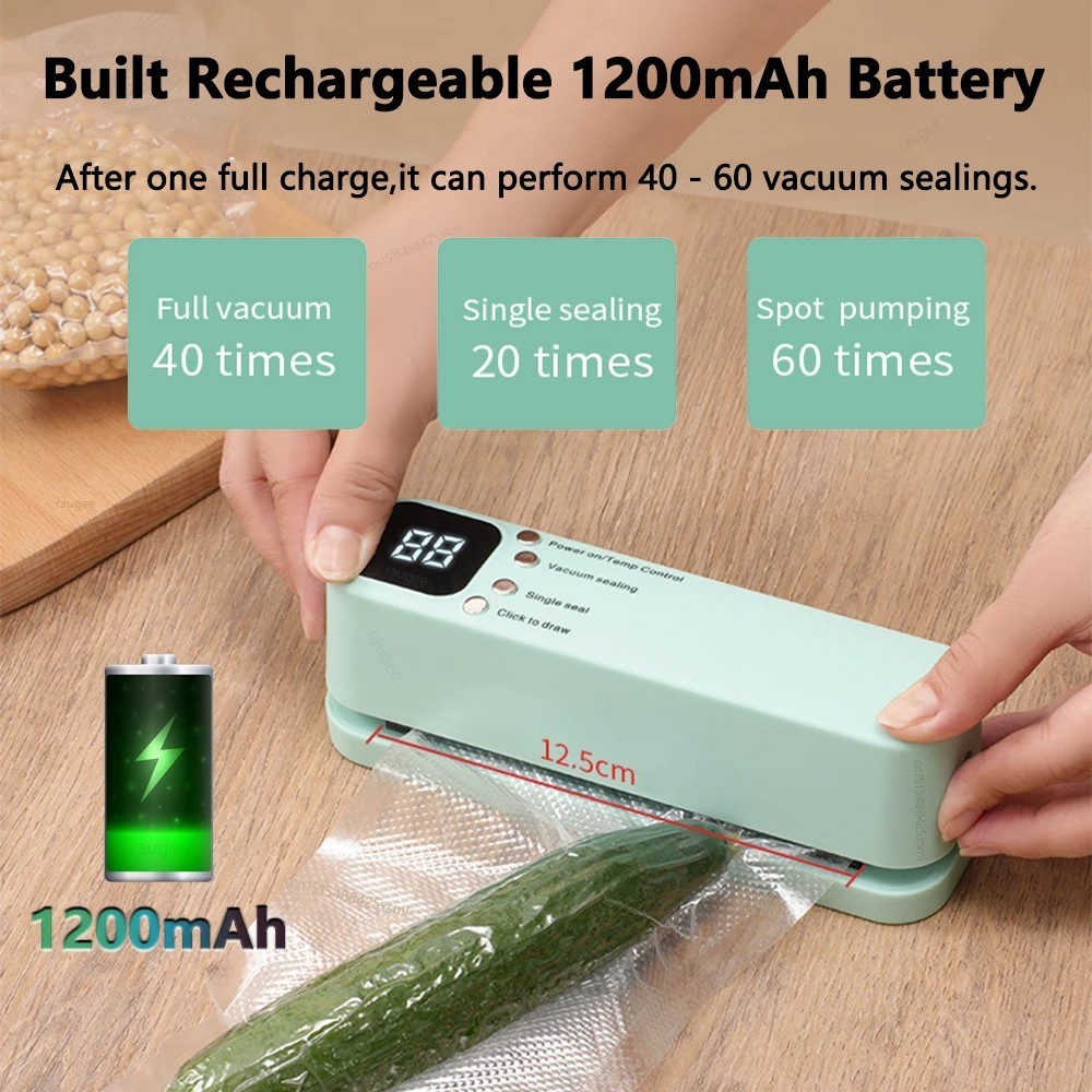 Portable Mini Wireless Fully Automatic Vacuum Sealing Machine Household Sealer