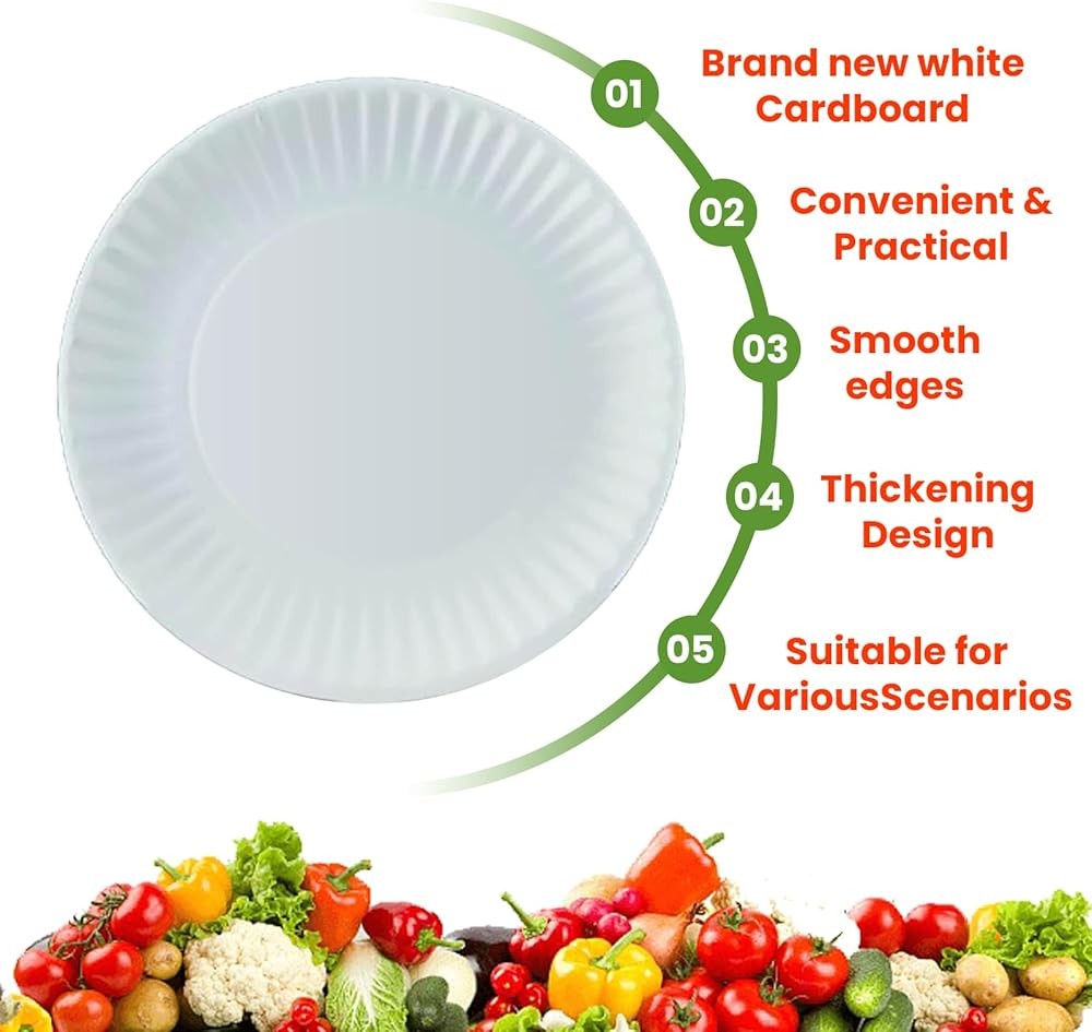 Stix Paper Plate 9-100 Paper Plates,White