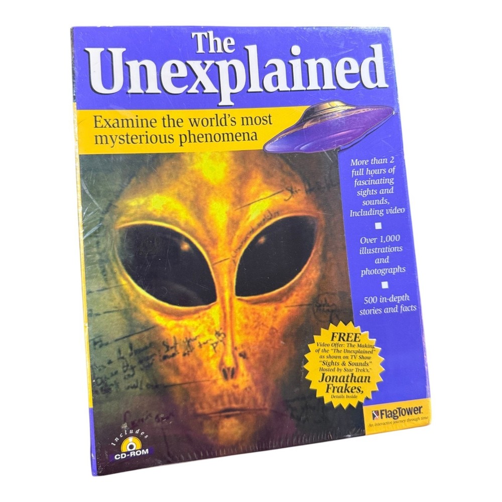 The Unexplained CD-ROM PC Multimedia Mysteries Paranormal Sealed Software NOS