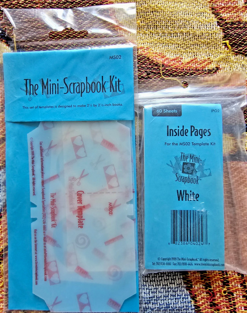 Two vintage "THE MINI-SCRAPBOOK KIT", MS01/MS02 w/60 Inside Pages pkgs. for each