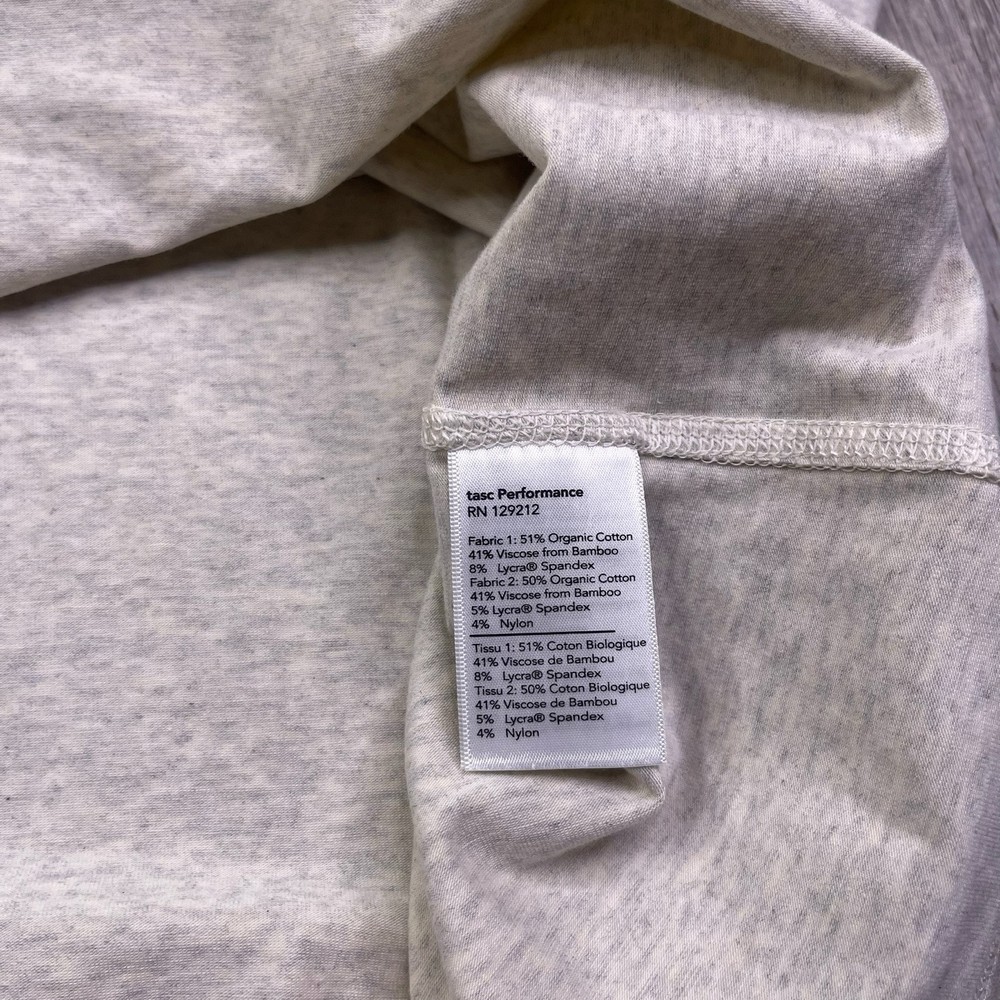 Tasc Performance Men's Carrollton Quarter Zip Pullover Bamboo Light Grey XXL