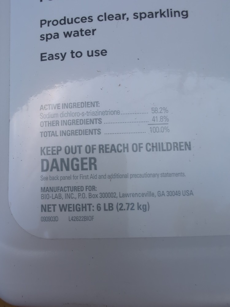 New SpaGuard Enhanced Shock 6 lbs