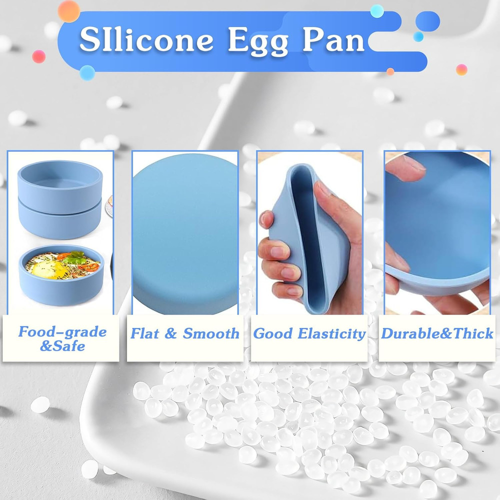 3Pcs Air Fryer Egg Mold,Silicone Egg Molds, Individual Egg Bite Maker Reusable