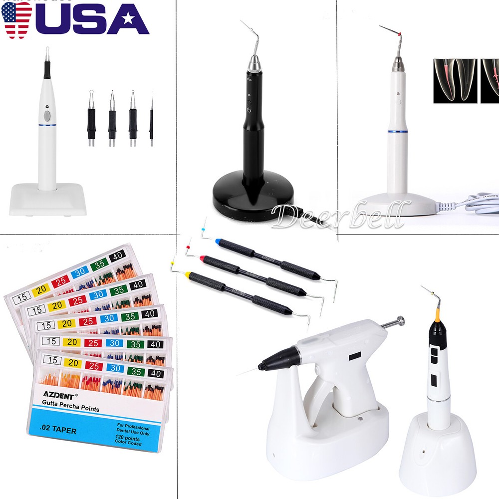 Dental Endo Obturation System Heated Pen+Tips /Hand Plugger /Gutta Percha Points