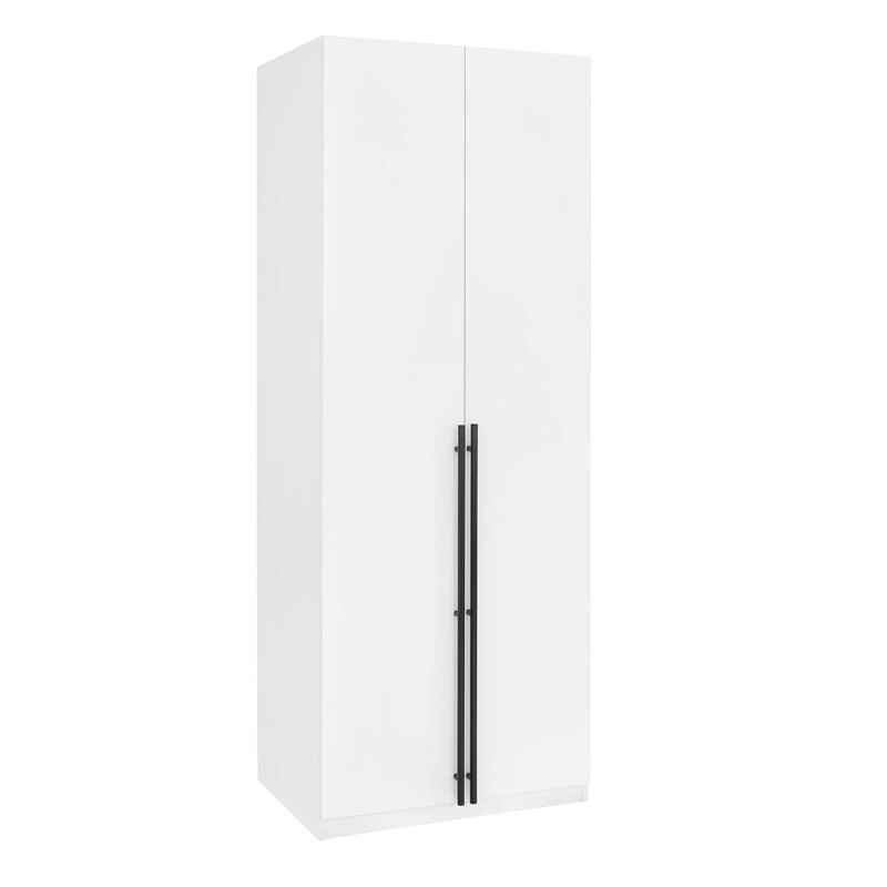Manhattan Comfort Lee 3-Piece Module Wardrobe Closet from Engineered Wood- White